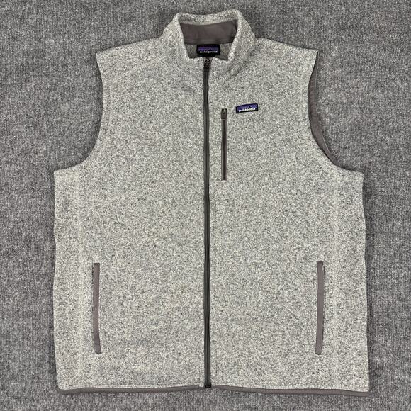 Patagonia Better Sweater Vest Mens Size 2XL Grey Full Zip Jacket Fleece - Picture 1 of 8